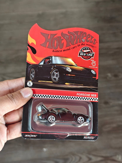 RLC Hot Wheels Porsche 959 - Creased Card (Black) - Kinder Logs