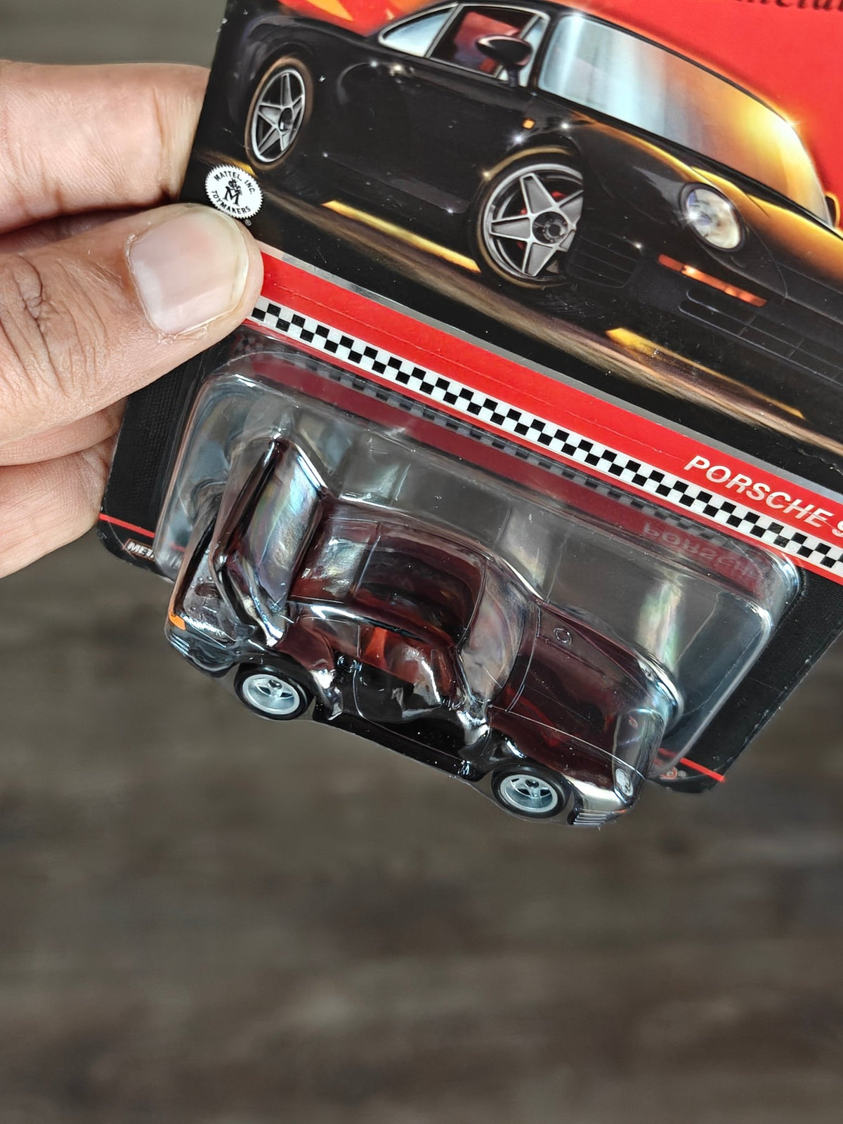 RLC Hot Wheels Porsche 959 - Creased Card (Black) - Kinder Logs