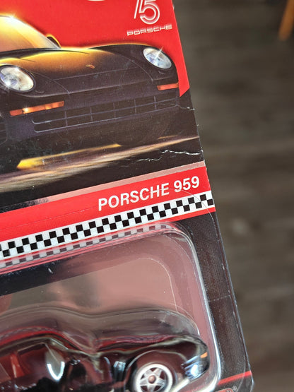 RLC Hot Wheels Porsche 959 - Creased Card (Black) - Kinder Logs