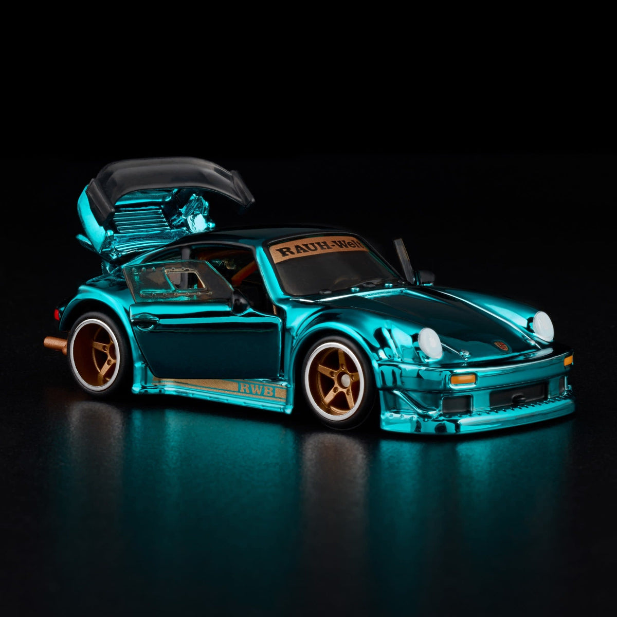 RLC Hot Wheels RWB Porsche 930 (Spectraflame Teal) - Kinder Logs
