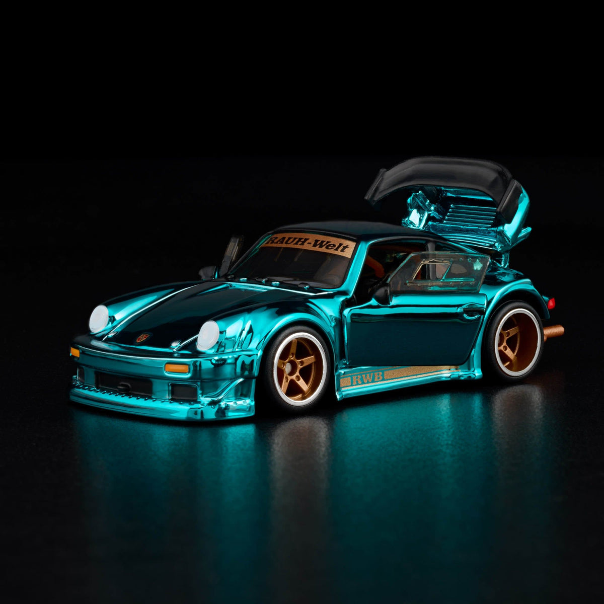 RLC Hot Wheels RWB Porsche 930 (Spectraflame Teal) - Kinder Logs