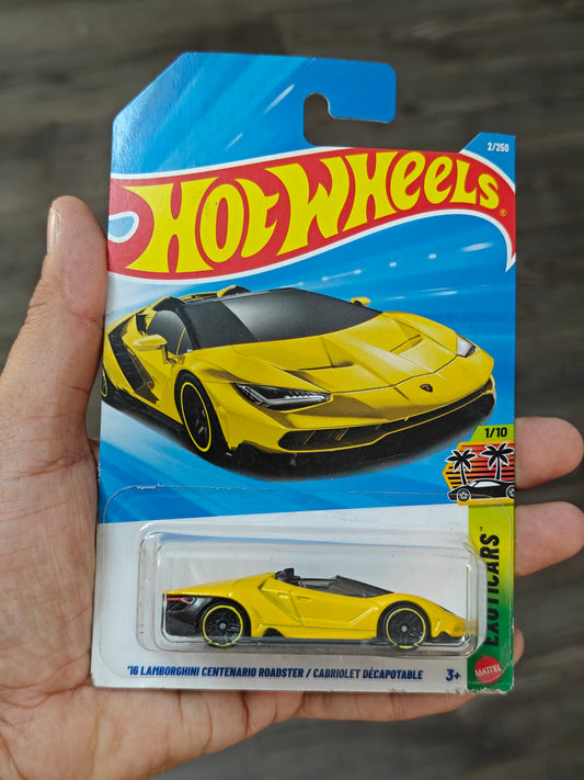 Hot Wheels Lamborghini Centenario Roadster - Yellow (Imported)