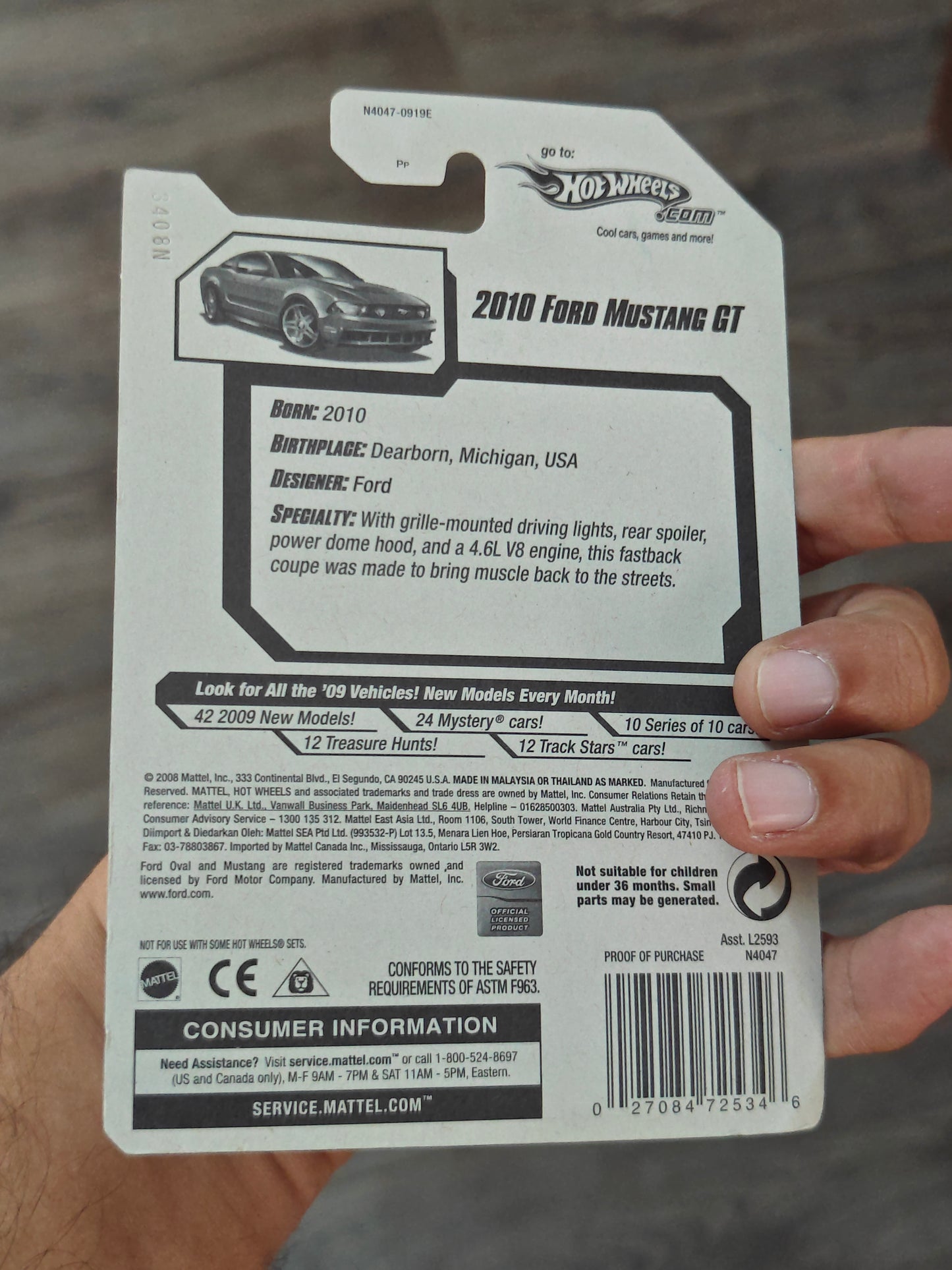 Hot Wheels 2010 Ford Mustang GT - Red (Imported)