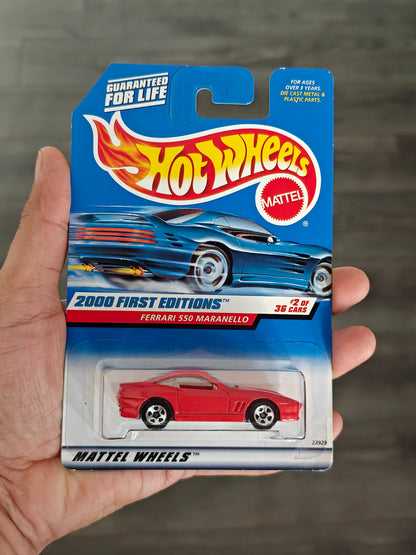 Blue Card Hot Wheels Ferrari 550 Maranello - Red (Imported)