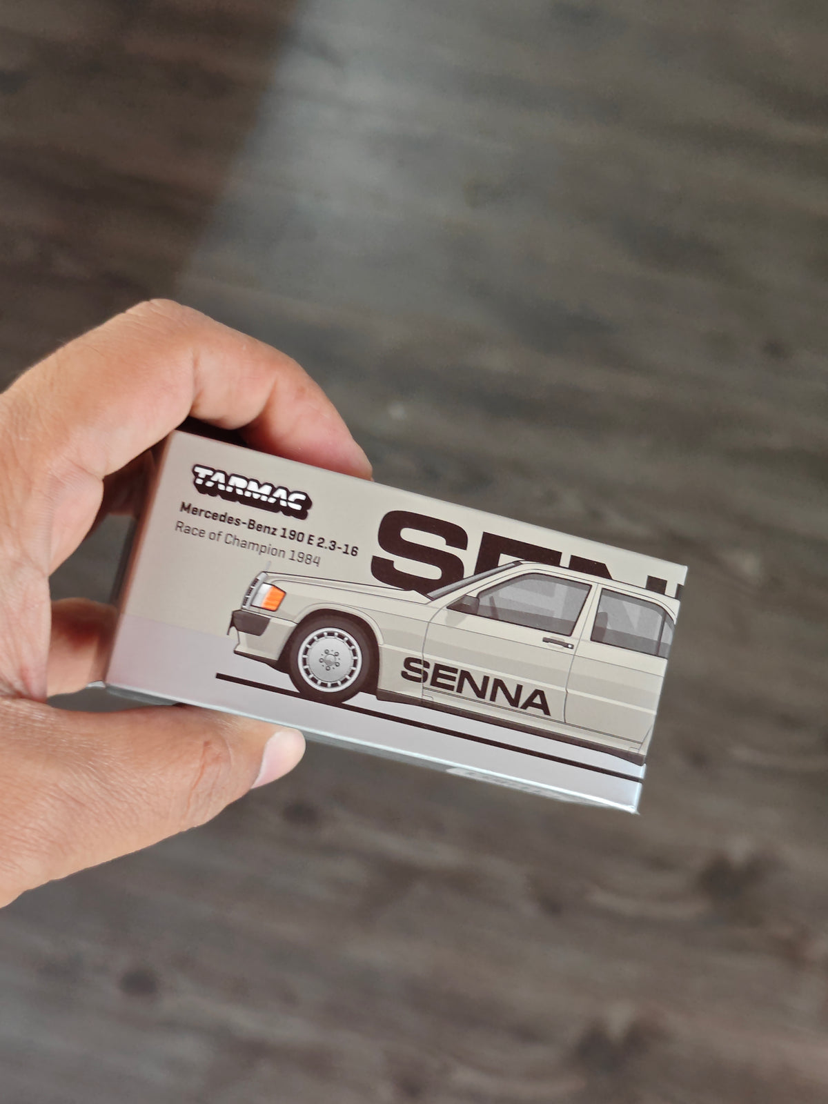 Tarmac Works Mercedes-Benz 190E 2.3-1.6 - Race of Champion 1984 - Ayrton Senna (Open Box)