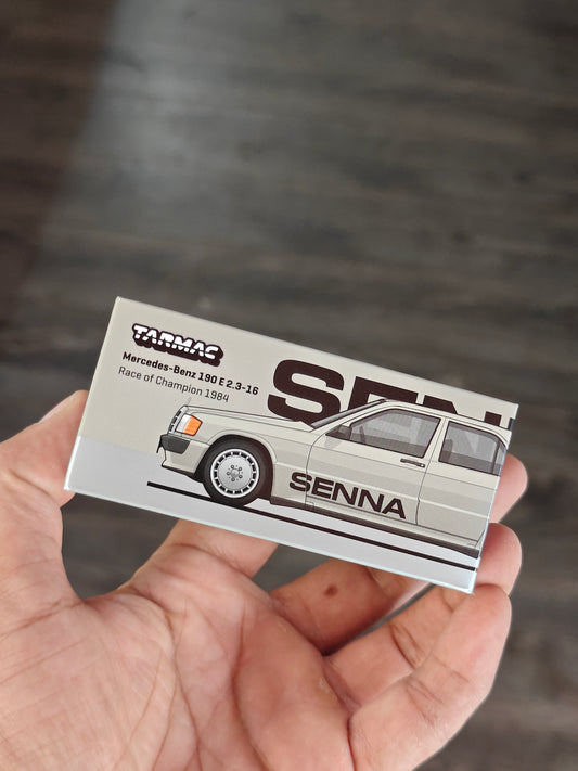 Tarmac Works Mercedes-Benz 190E 2.3-1.6 - Race of Champion 1984 - Ayrton Senna (Open Box)