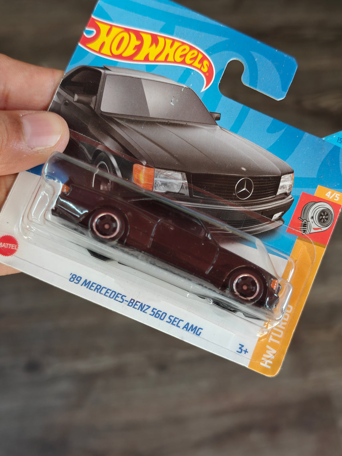 Hot Wheels 1989 Mercedes-Benz 560 SEC AMG - Black (Short Card)