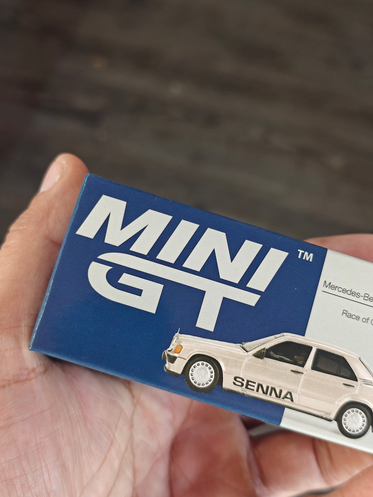 Mini GT Mercedes-Benz 190E 2.3-1.6 #11 - Ayrton Senna (Open Box)