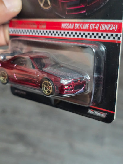 RLC Hot Wheels sELECTIONs Nissan Skyline GT-R BNR34 (Spectraflame Oxblood)