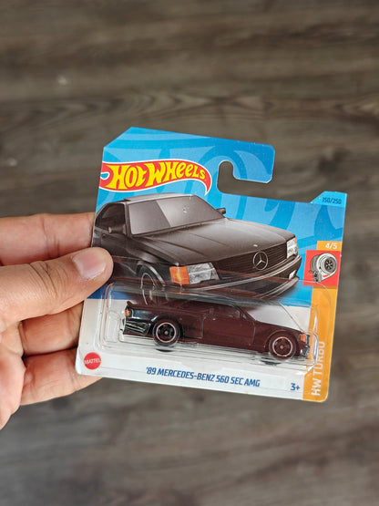 Hot Wheels 1989 Mercedes-Benz 560 SEC AMG - Black (Short Card)