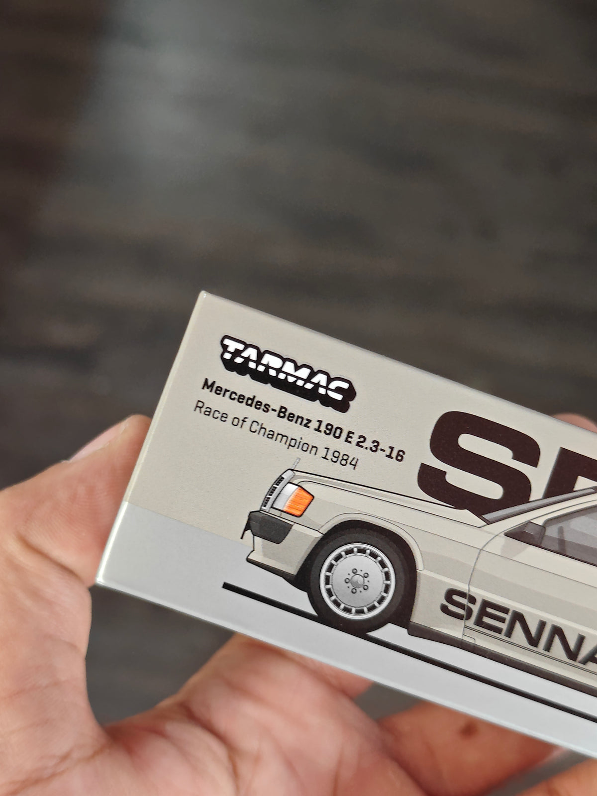 Tarmac Works Mercedes-Benz 190E 2.3-1.6 - Race of Champion 1984 - Ayrton Senna (Open Box)