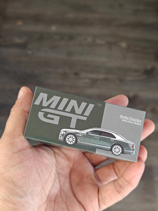 Mini GT Bentley Flying Spur - White Sand Verdant (Open Box)
