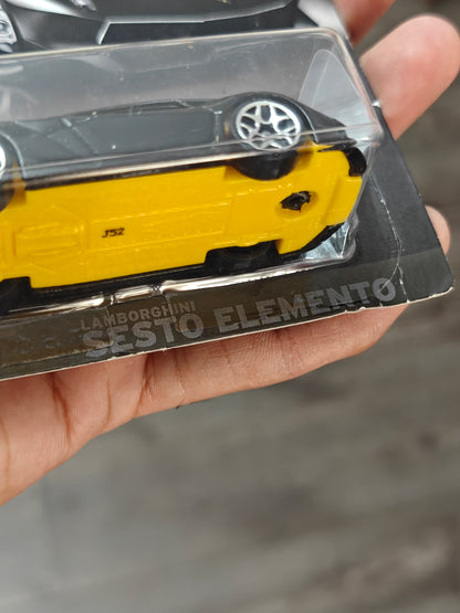 Hot Wheels Lamborghini Sesto Elemento - Black (Creased Card - Imported)