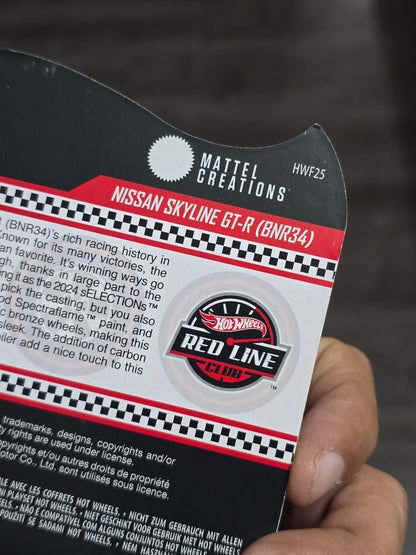 RLC Hot Wheels sELECTIONs Nissan Skyline GT-R BNR34 (Spectraflame Oxblood)