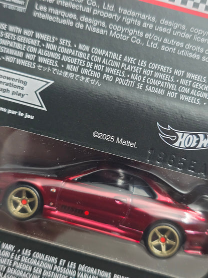 RLC Hot Wheels sELECTIONs Nissan Skyline GT-R BNR34 (Spectraflame Oxblood)