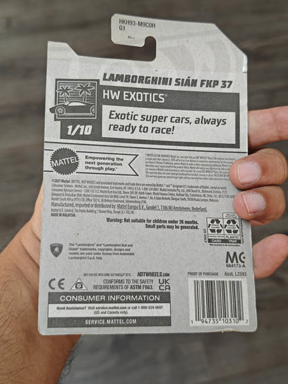 Hot Wheels Lamborghini Sian FKP 37 - Orange (Imported)