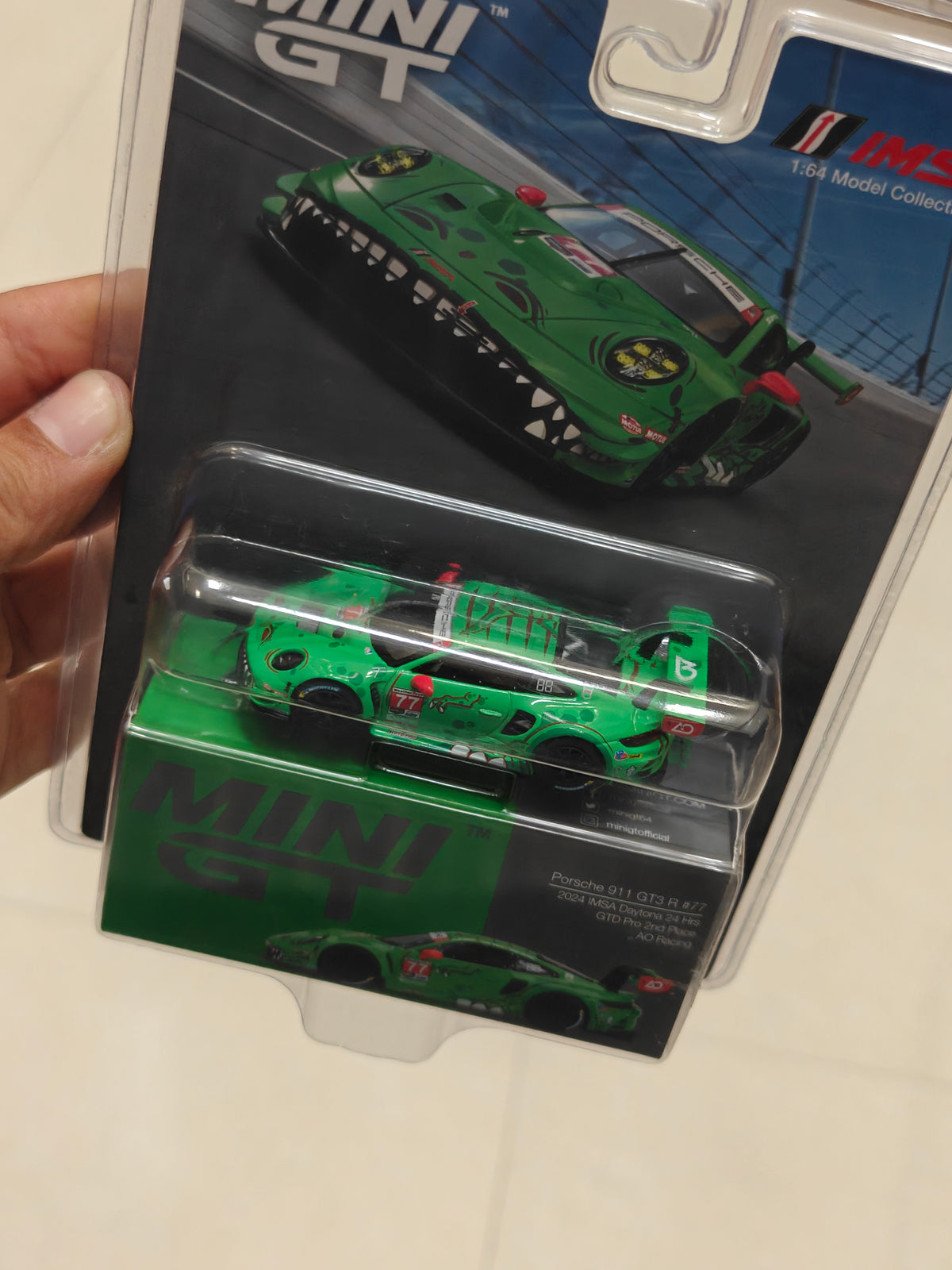 Mini GT Rexy Porsche 911 GT3 R #77 AO Racing #889 (GTD Pro 2nd Place)