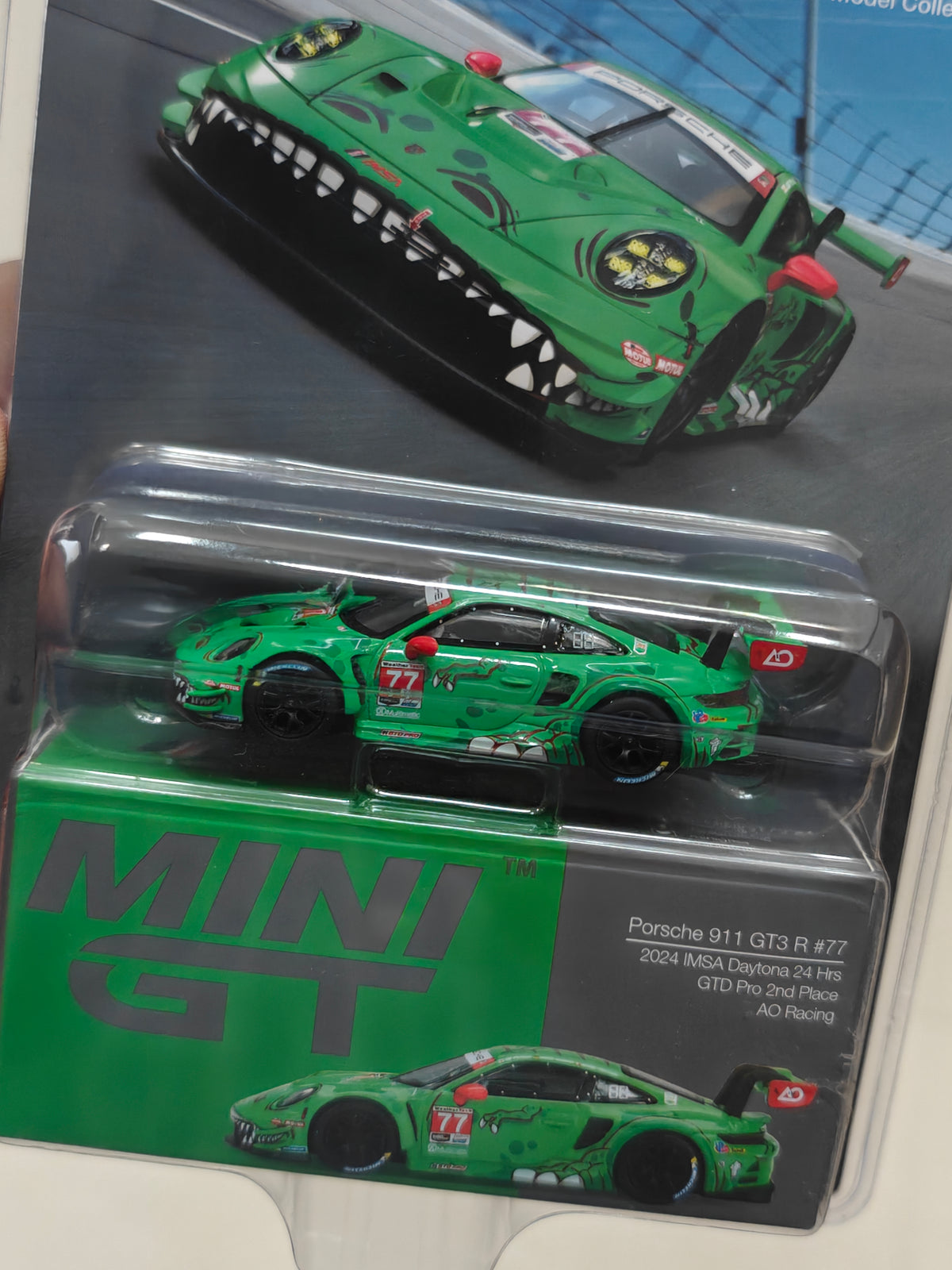 Mini GT Rexy Porsche 911 GT3 R #77 AO Racing #889 (GTD Pro 2nd Place)