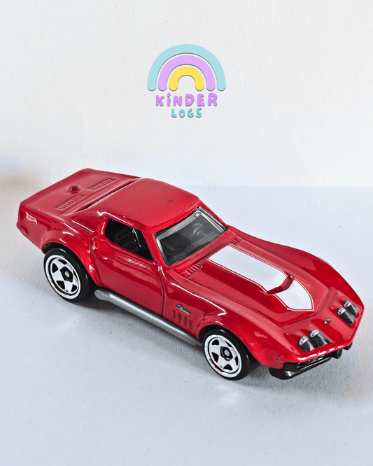 Silver Series Hot Wheels 1969 COPO Corvette - Red (Uncarded - New) - Kinder Logs