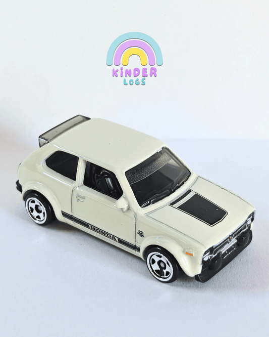 Silver Series Hot Wheels 1973 Honda Civic Custom - Cream (Uncarded - New) - Kinder Logs