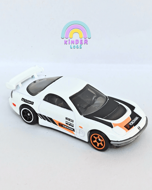 Silver Series Hot Wheels 1995 Mazda RX - 7 Drift - White (Uncarded - New) - Kinder Logs