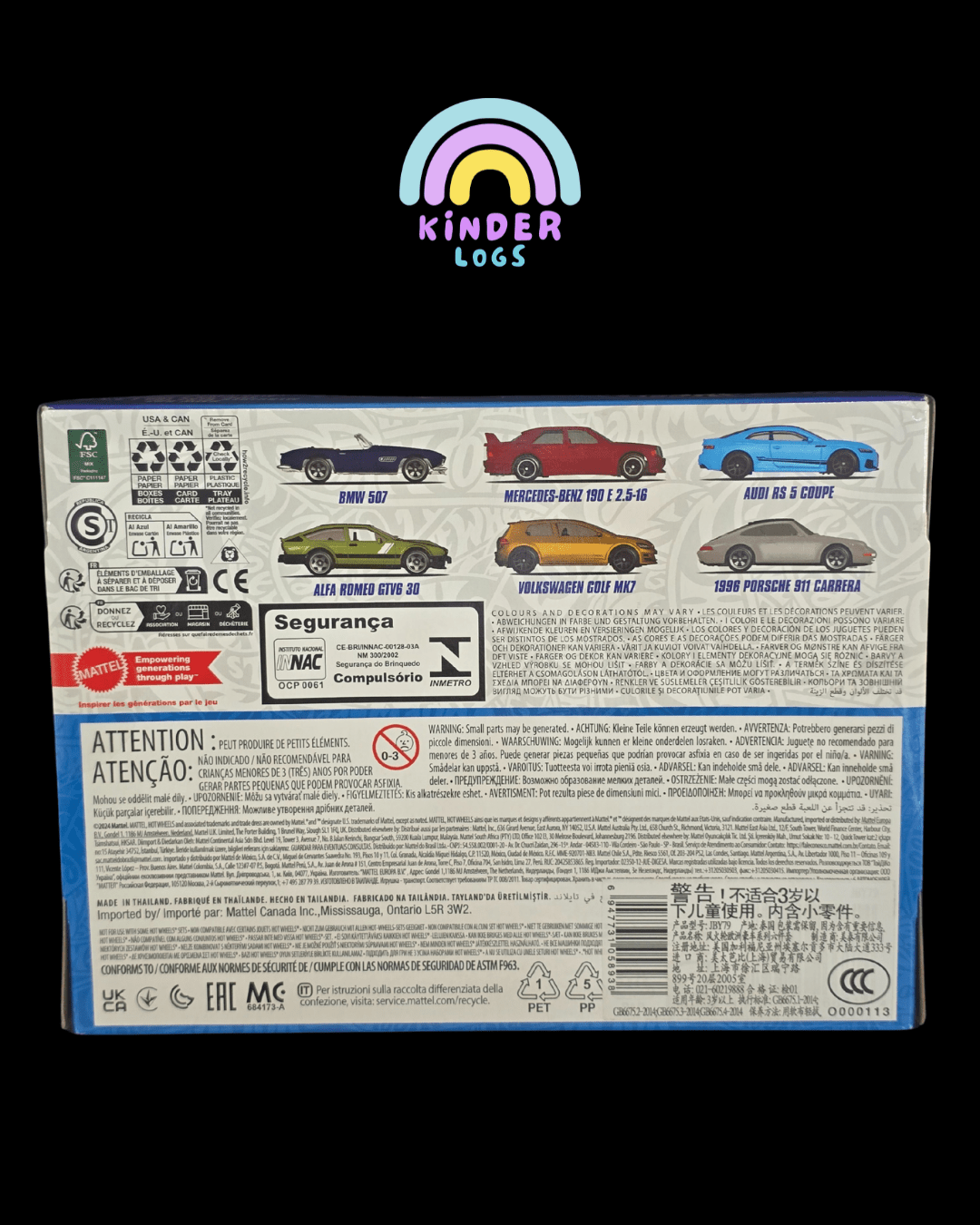 Silver Series Hot Wheels 6 Car Set (Imported) - Kinder Logs
