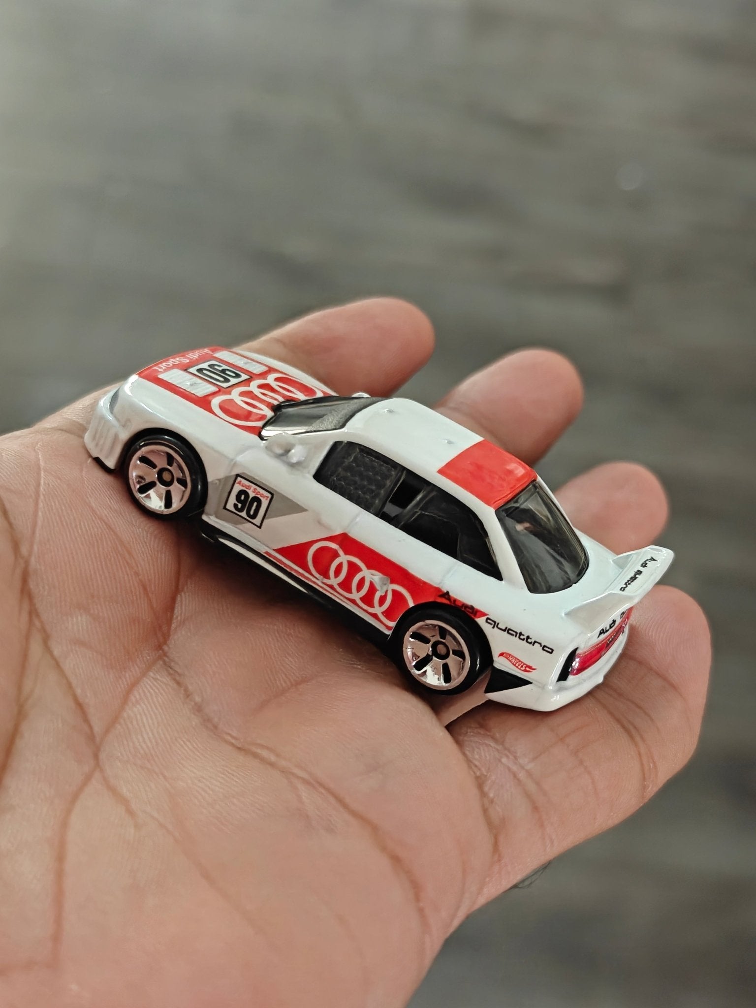 Silver Series Hot Wheels Audi 90 Quattro (Uncarded - New) - Kinder Logs