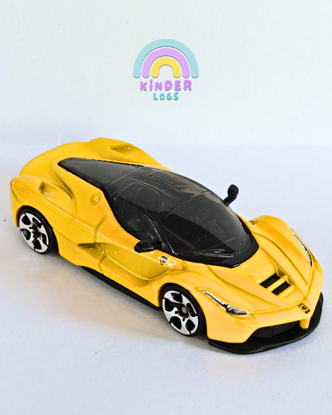 Silver Series Hot Wheels Ferrari LaFerrari - Yellow (Uncarded - New) - Kinder Logs
