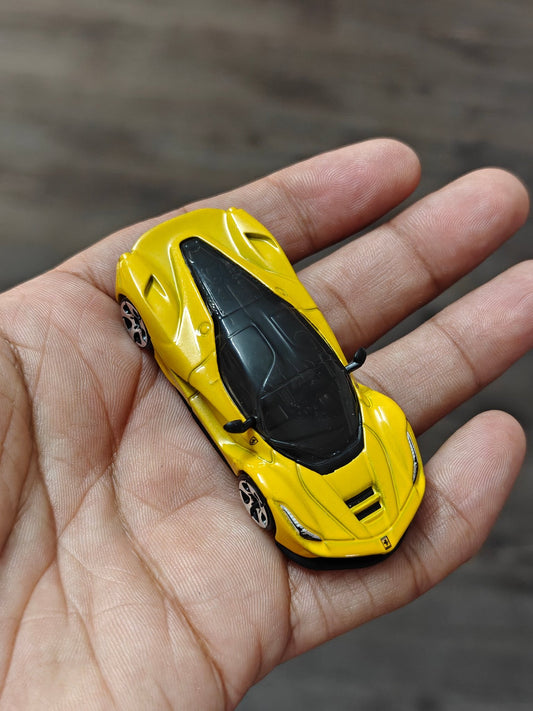 Silver Series Hot Wheels Ferrari LaFerrari - Yellow (Uncarded - New) - Kinder Logs