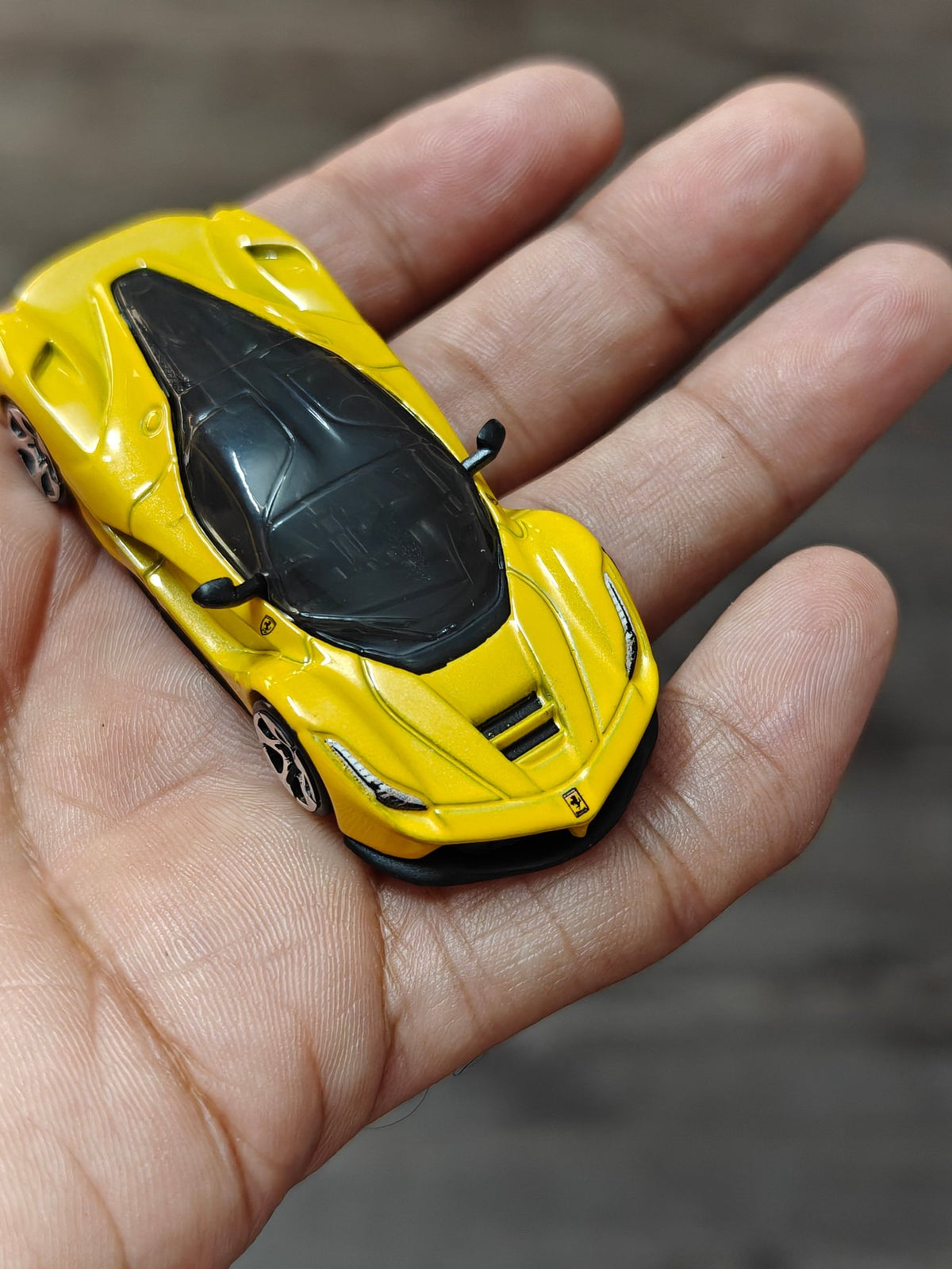 Silver Series Hot Wheels Ferrari LaFerrari - Yellow (Uncarded - New) - Kinder Logs