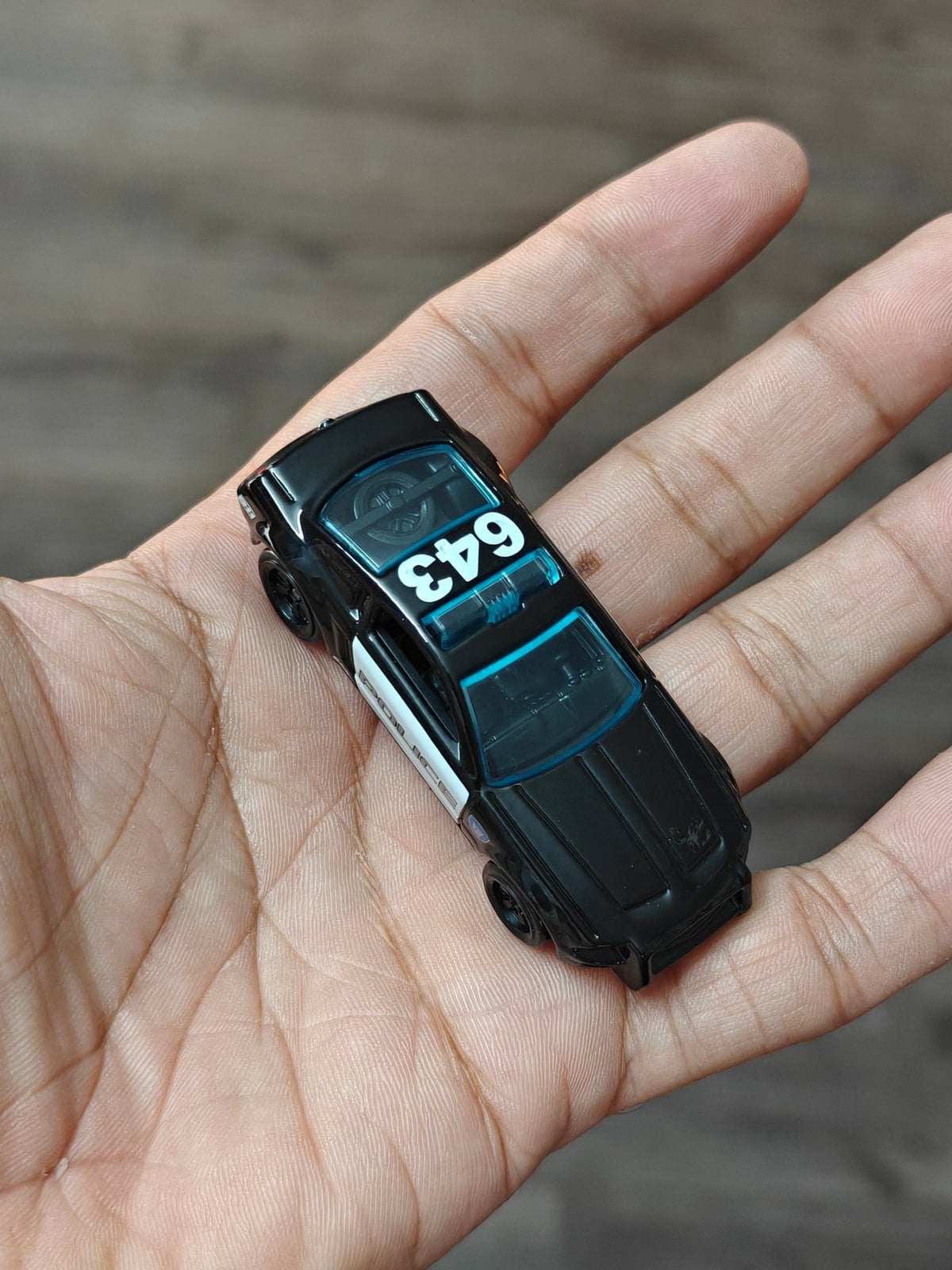 Silver Series Hot Wheels Ford Mustang GT Police - Black (Uncarded - New) - Kinder Logs