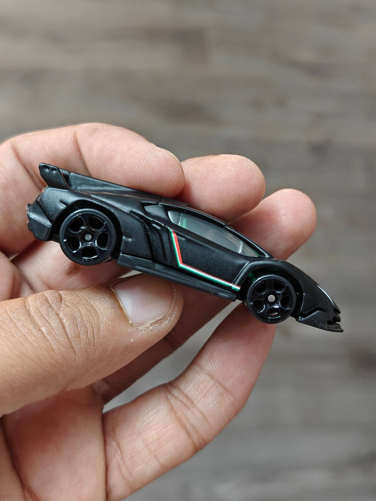 Silver Series Hot Wheels Lamborghini Veneno - Black (Uncarded - New) - Kinder Logs
