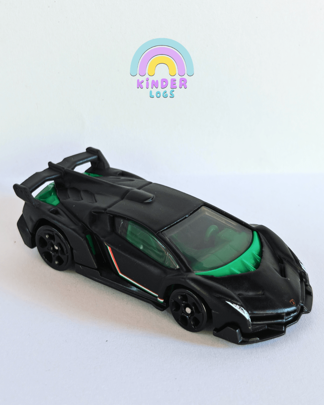 Silver Series Hot Wheels Lamborghini Veneno - Black (Uncarded - New) - Kinder Logs