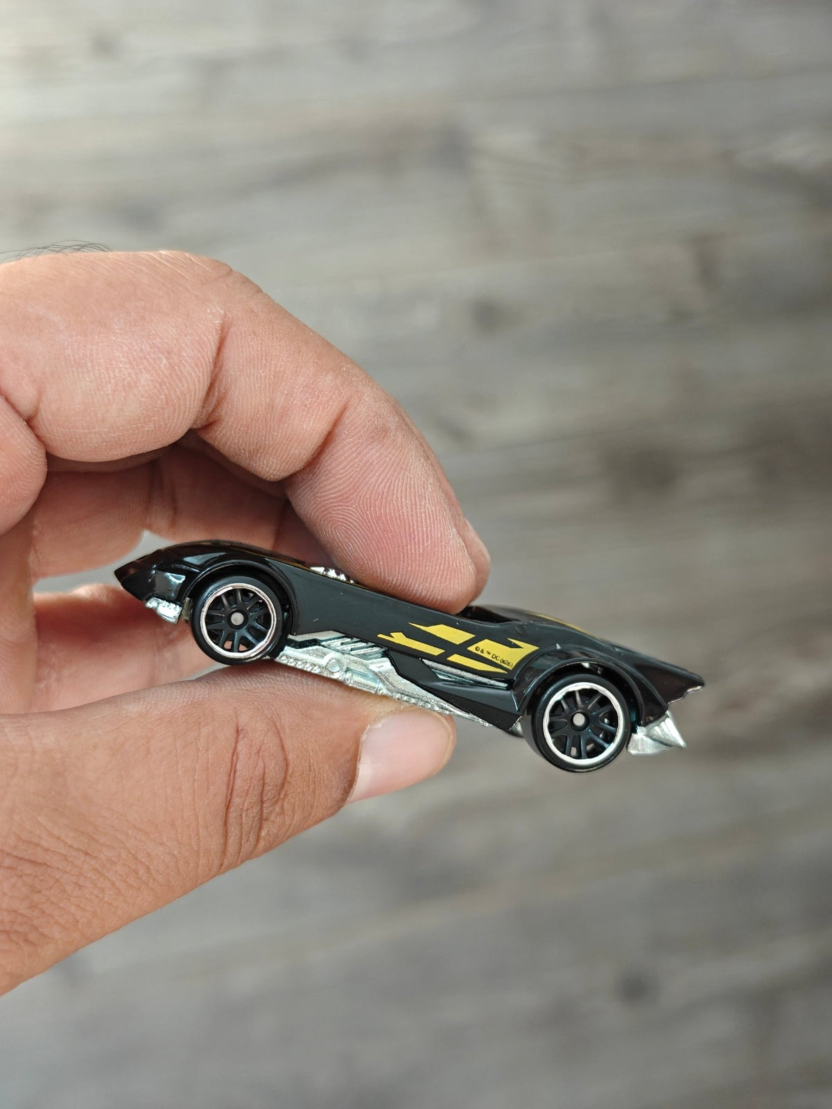 Silver Series Hot Wheels 'The Batman' Batmobile - Black (Uncarded - New) - Kinder Logs