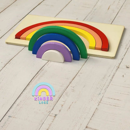 Stackable Rainbow Wooden Toy - Kinder Logs