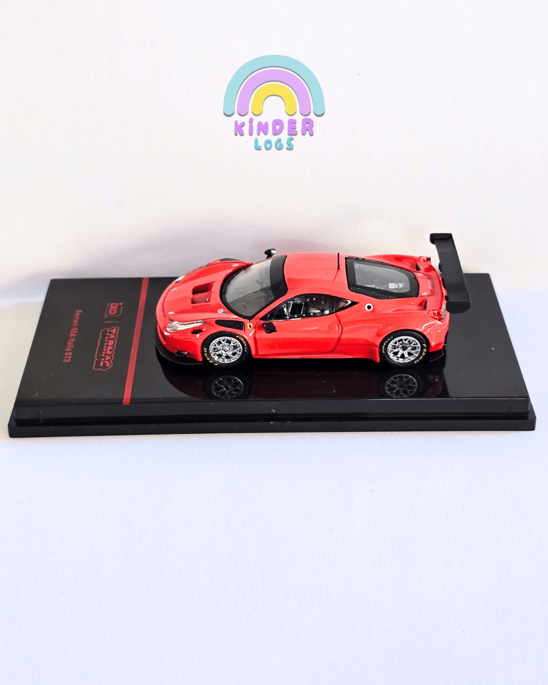 Tarmac Works Ferrari 458 Italia GT3 - Red (Open Box) - Kinder Logs