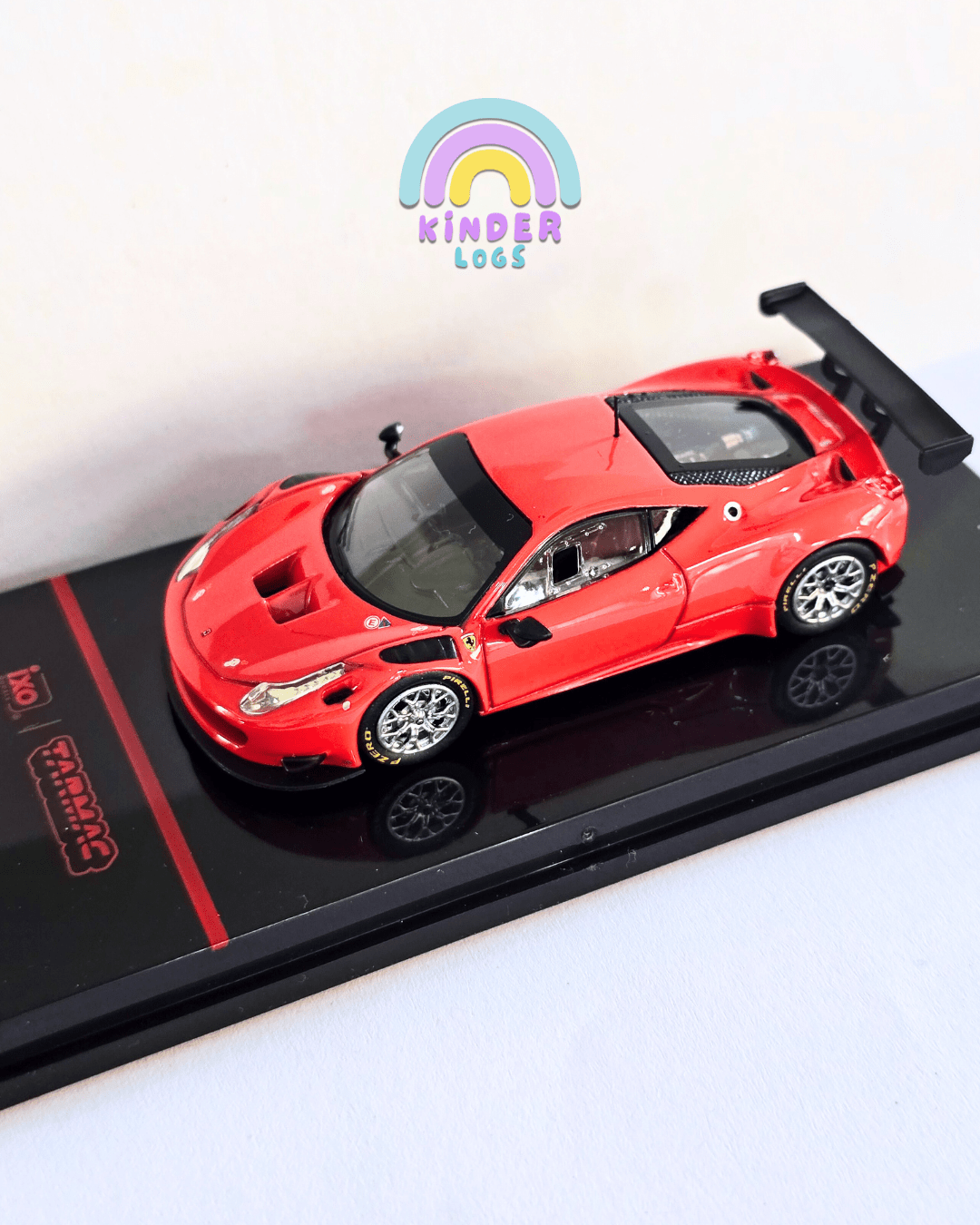 Tarmac Works Ferrari 458 Italia GT3 - Red (Open Box) - Kinder Logs