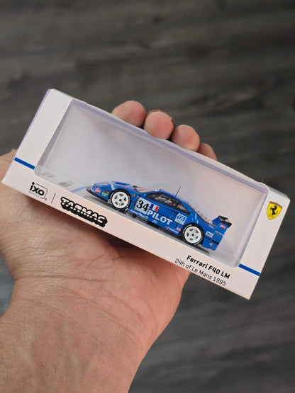 Tarmac Works IXO Ferrari F40 LM - 24h of Le Mans 1995 - Kinder Logs
