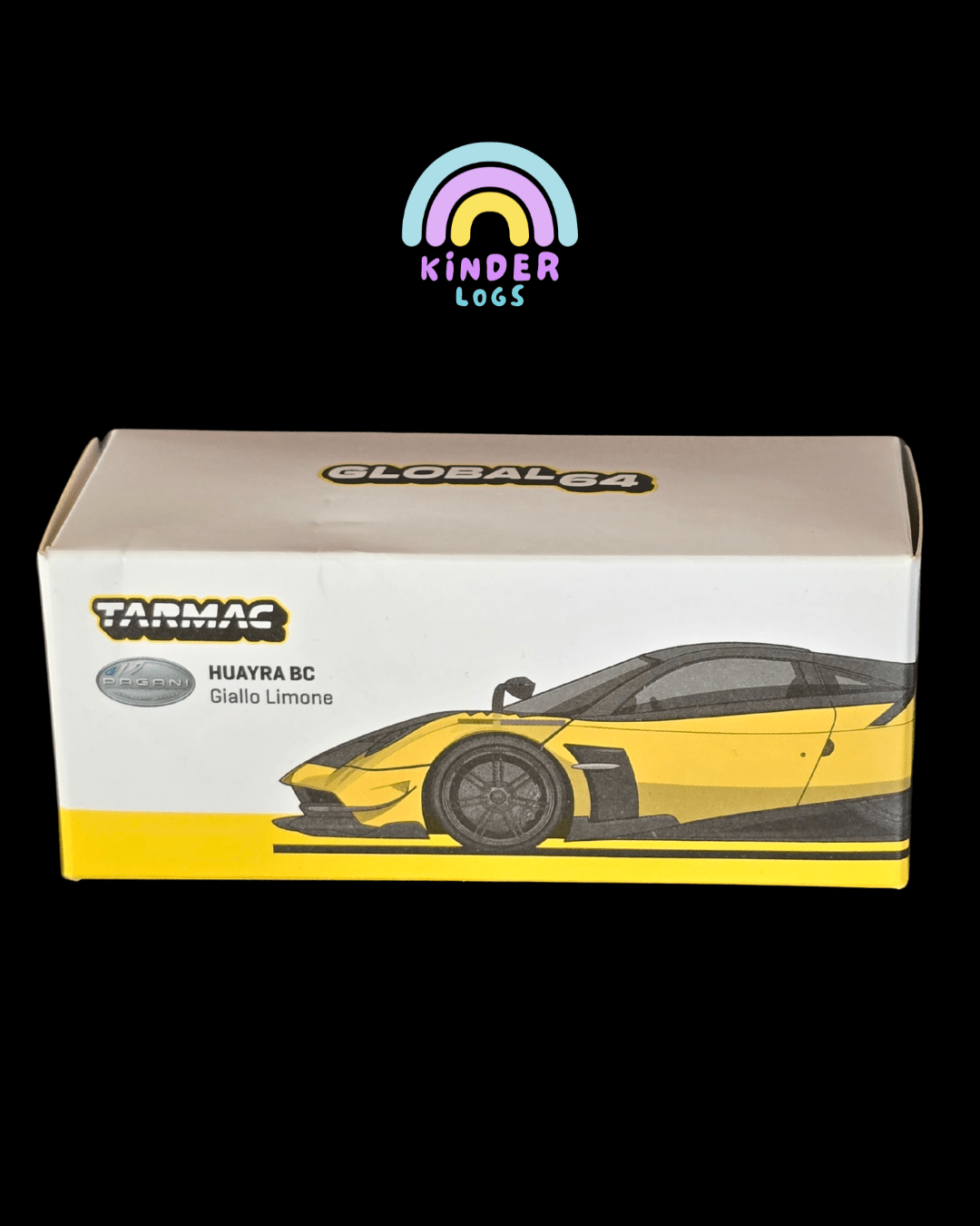 Tarmac Works Pagani Huayra BC Giallo Limone (Open Box) - Kinder Logs