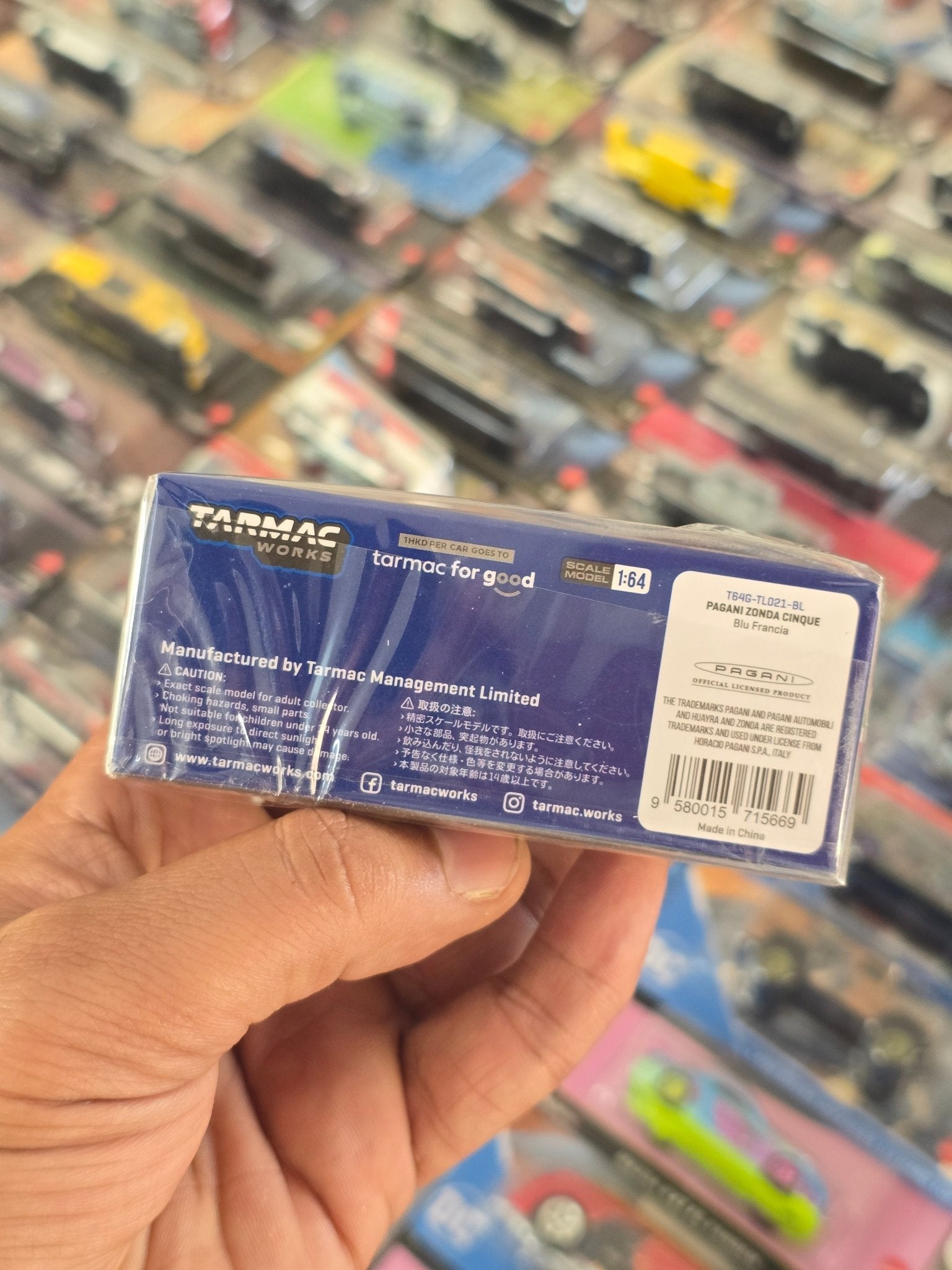 Tarmac Works Pagani Zonda Cinque Blu Francia - Kinder Logs
