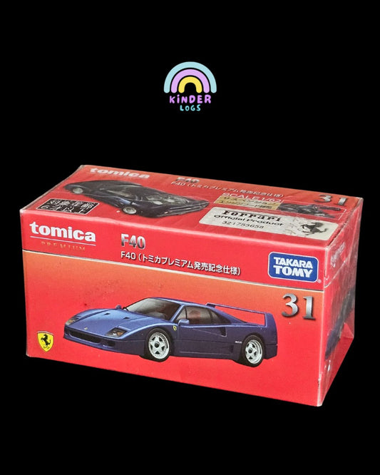 Tomica Ferrari F40 Supercar (No. 31) - Kinder Logs