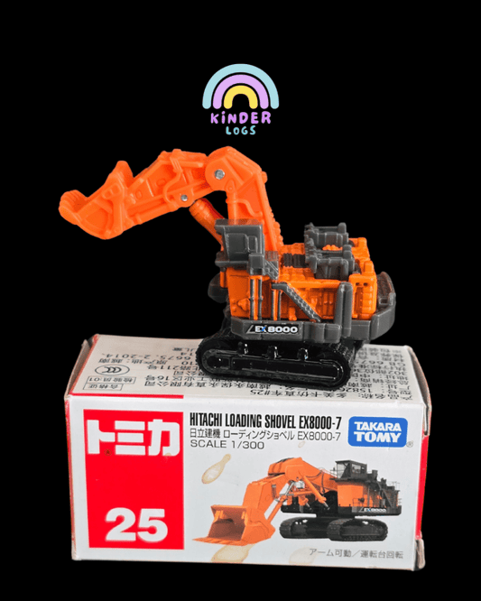 Tomica Hitachi Loading Shovel EX - 8000 - 7 (Model No 25) - Open Box - Kinder Logs