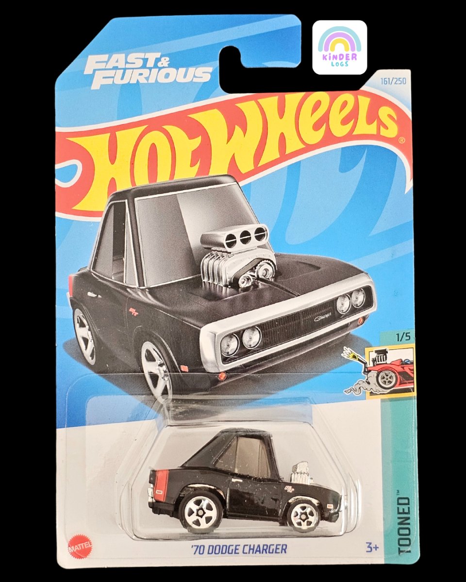 Tooned Hot Wheels 1970 Dodge Charger (J Case) - Kinder Logs