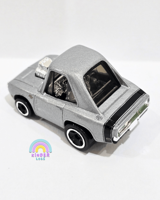 Tooned Hot Wheels 1970 Dodge Charger - Silver (Uncarded) - Kinder Logs