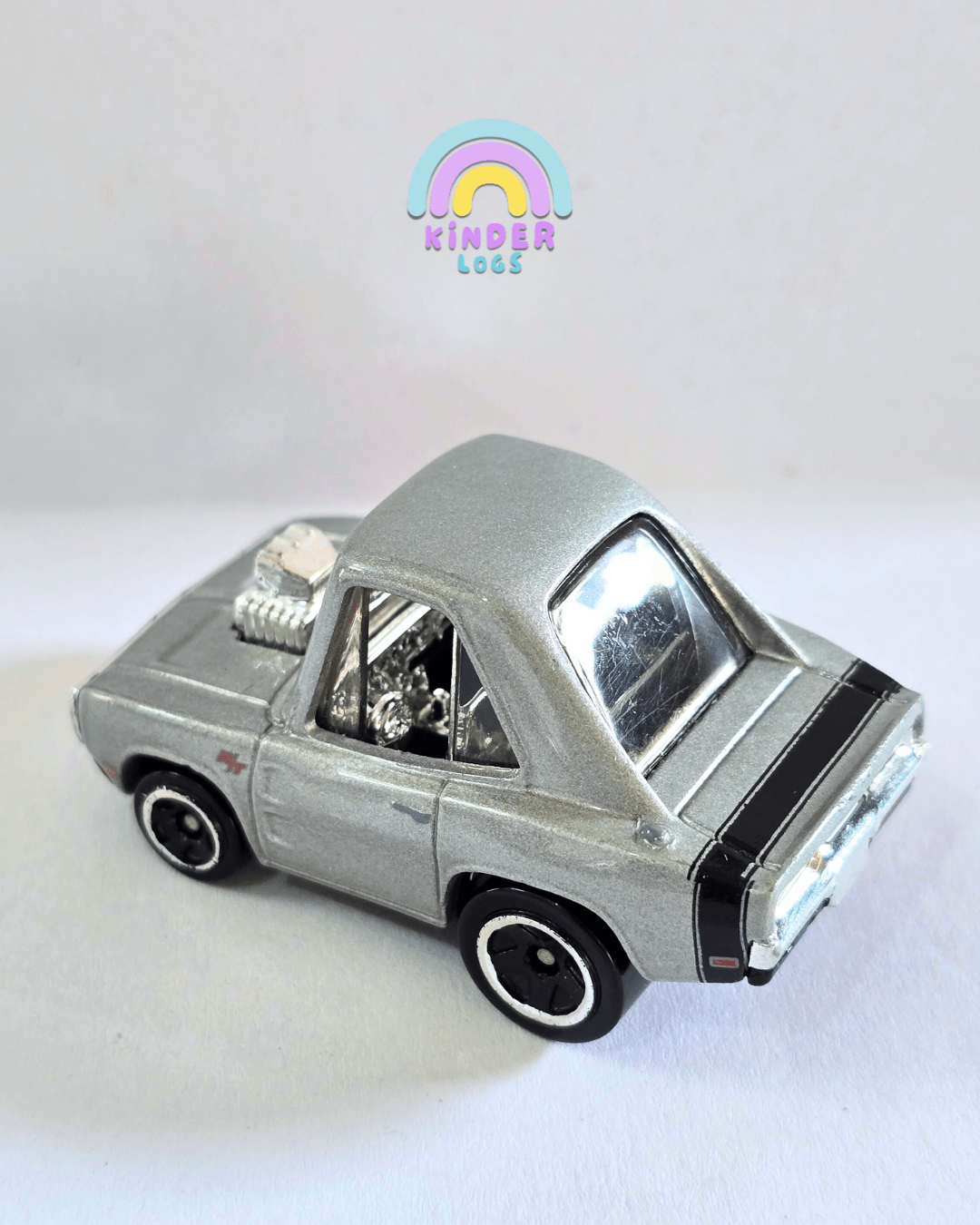 Tooned Hot Wheels 1970 Dodge Charger - Silver (Used Car) - Kinder Logs