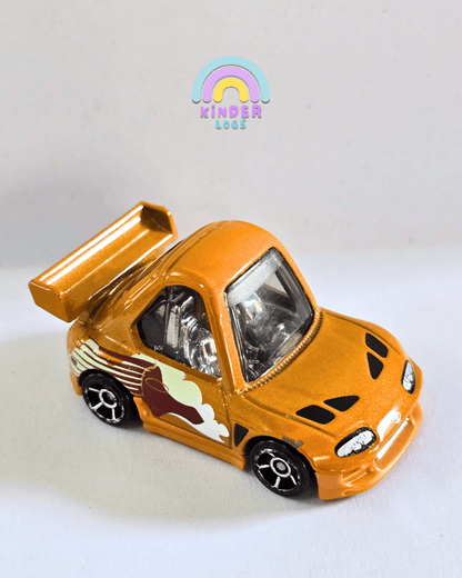 Tooned Hot Wheels 1994 Toyota Supra - Dark Orange (Used Car) - Kinder Logs