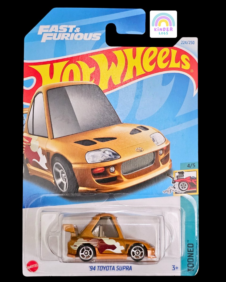 Tooned Hot Wheels 1994 Toyota Supra - Fast & Furious (P Case) - Kinder Logs