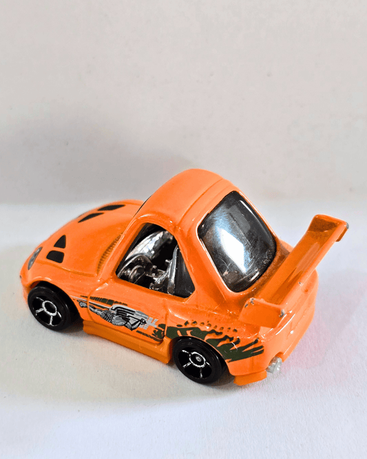 Tooned Hot Wheels 1994 Toyota Supra - Orange (Used Car) - Kinder Logs