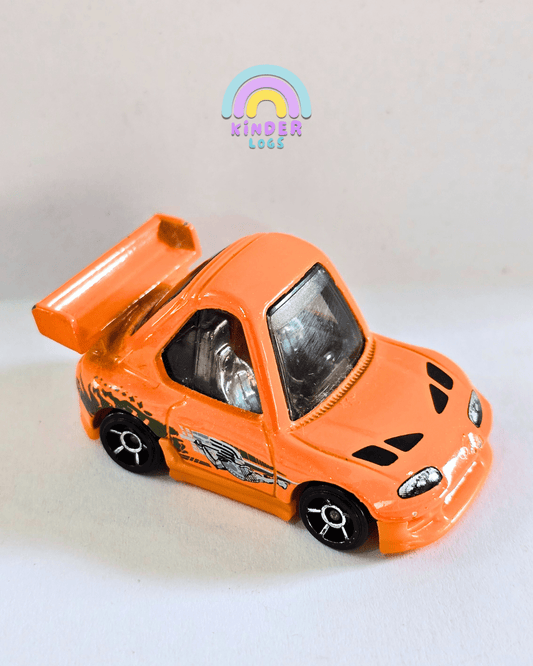 Tooned Hot Wheels 1994 Toyota Supra - Orange (Used Car) - Kinder Logs