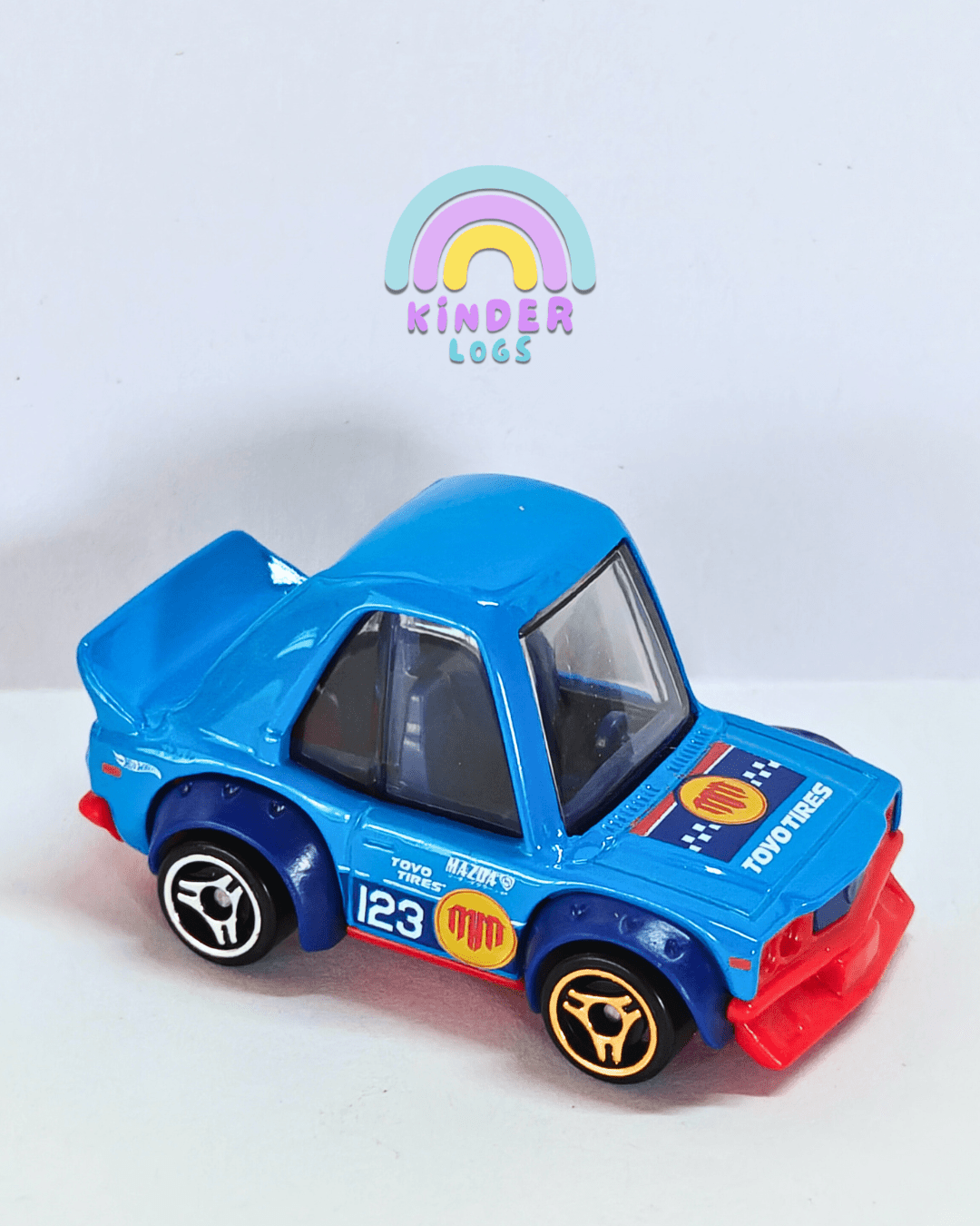 Tooned Hot Wheels Mazda RX - 3 - Blue (Uncarded - New) - Kinder Logs